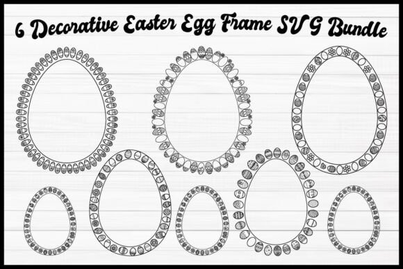 6 Decorative Easter Egg Frame SVG Bundle Review