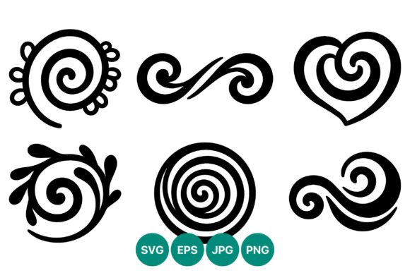 Black Spiral Swirl Decorative Elements Review for Real Projects