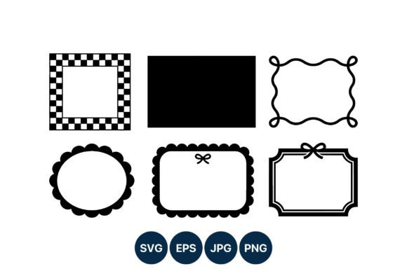 Black White Decorative Frames Vector: A Versatile Graphics Set for Handmade Creations