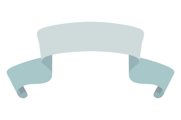 Blue Decorative Ribbon: A Polished Graphic Design Asset for Branding and Marketing