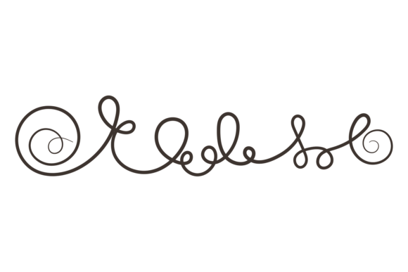 Calligraphic Decorative Element for Small Business Branding and Packaging