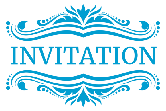 Calligraphic Invitation Header: A Graphic Asset for Elegant Branding and Packaging