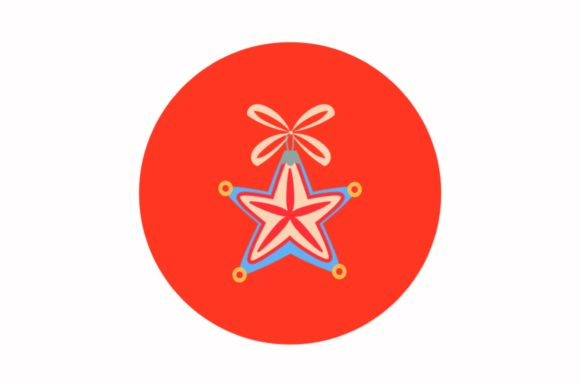 Christmas Decorative Lights Retro Star – A Versatile Graphics Asset for Seasonal Illustrations