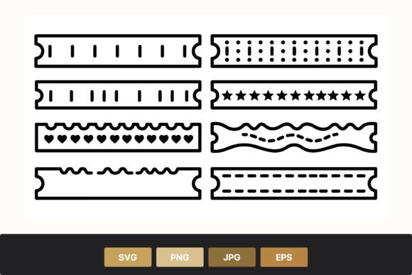 Decorative Black White Borders Set: A Graphics & Illustrations Review for Branding