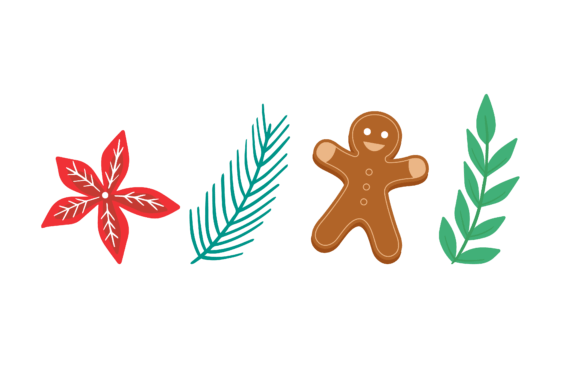 Decorative Christmas Set: A Festive Graphic Design Asset for Branding and Marketing