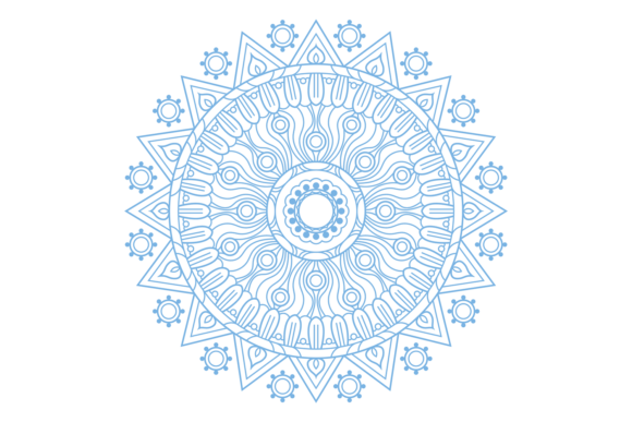Decorative Circular Line Pattern in Traditional Indian Style: A Graphic Asset for Local Business Branding