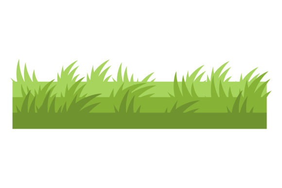 Decorative Green Grass Horizontal Seamless Border for Blog and Web Design