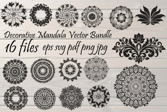 Decorative Mandala Graphics for Commercial Use