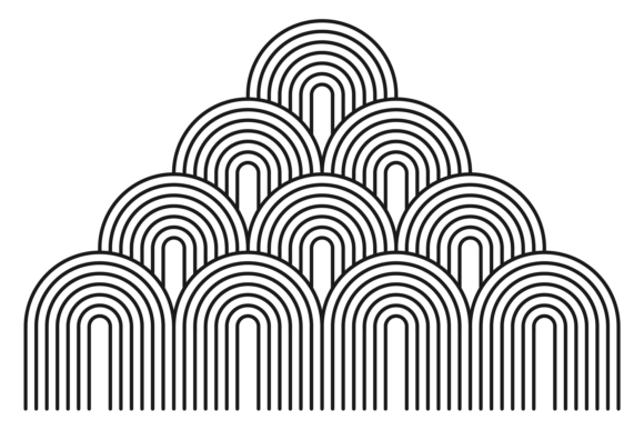 Decorative Mid Century Element: A Bold Graphic Asset for Local Branding