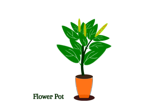 Decorative Plants Flower Pot Graphics for Modern Branding and Marketing