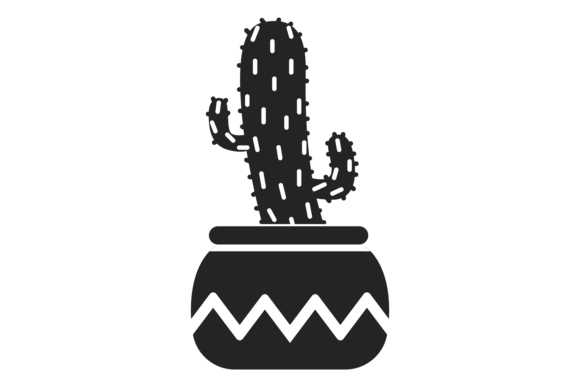 Decorative Succulent Plant Black Icon: A Versatile Graphic for Modern Branding
