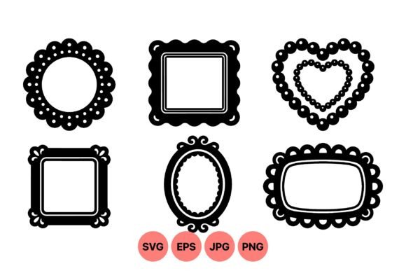 Decorative Vintage Frame Clipart Set for Illustrations and Graphics