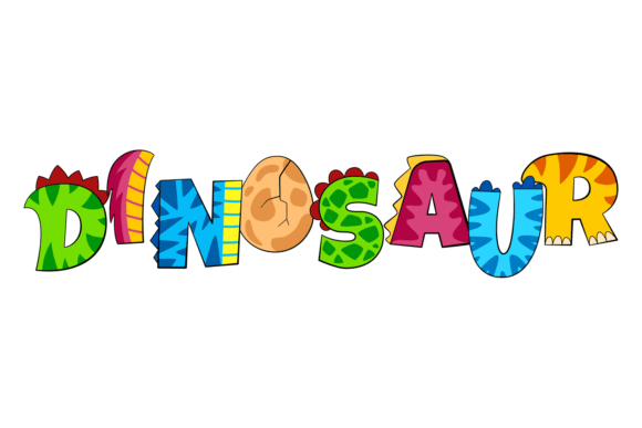 Dinosaur Word in Decorative Cartoon Style Review