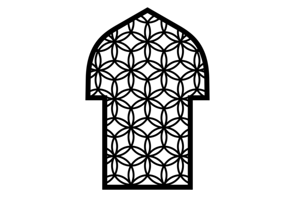 Eastern Ornament in Decorative Islamic Window Graphics for Designers