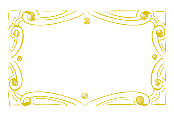 Frame with Decorative Swirl Corners: A Versatile Graphic for Branding and Packaging