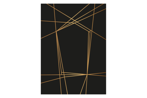 Golden Line Pattern Frame: A Decorative Graphic Asset for Branding and Packaging