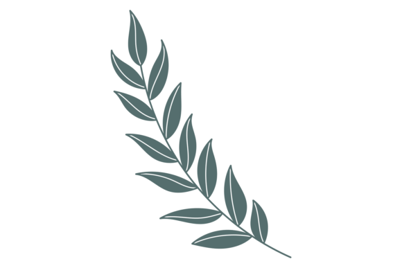Green Tree Branch Illustration for Real Crafting Projects
