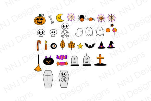 Halloween Decorative Elements SVG: A Spooky Graphic Design Asset for Marketers