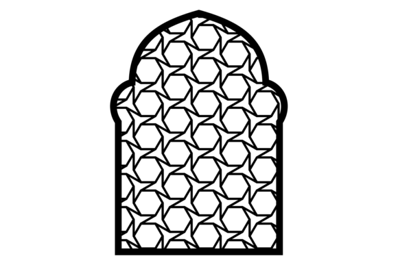 Islamic Ornate Window: Decorative Line P Review for Embroidery Projects
