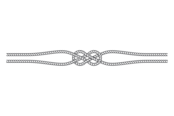 Marine Knot Decorative Border: A Versatile Graphic for Nautical-Themed Illustrations