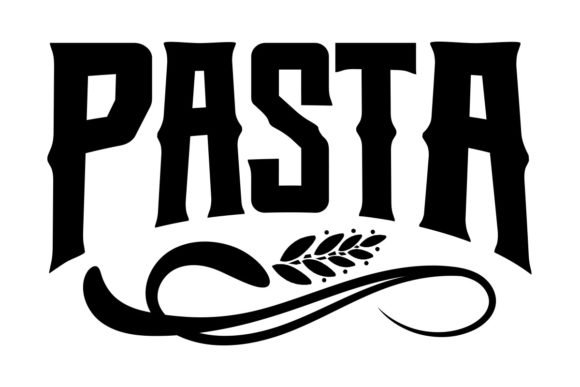 Pasta Decorative Label Graphics for Creative Branding and Marketing
