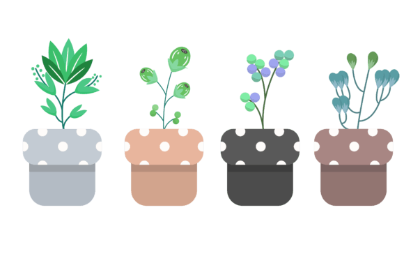 Plant Pot Decorative: A Versatile Graphic Design Asset for Modern Branding