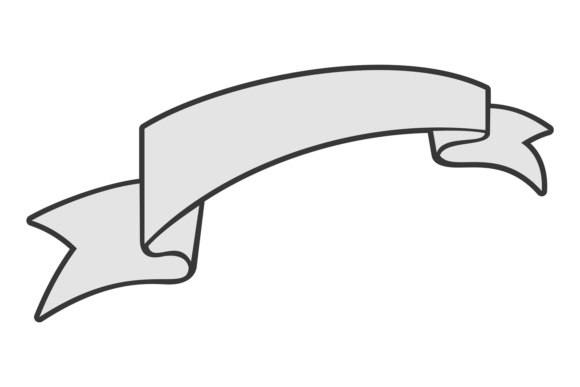 Ribbon Hand Drawn Design: A Retro Graphic for Commercial Creatives