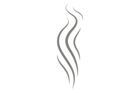 Smoke Lines Decorative Steam Symbol for SVG and Print Designs