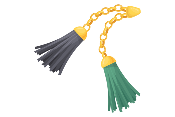 Tassel Charm Cartoon Icon: A Playful Embroidery Design for the Right Projects