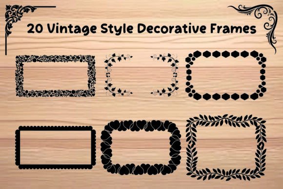 Vintage Style Decorative Frames Bundle: A Graphic Design Asset for Polished Content